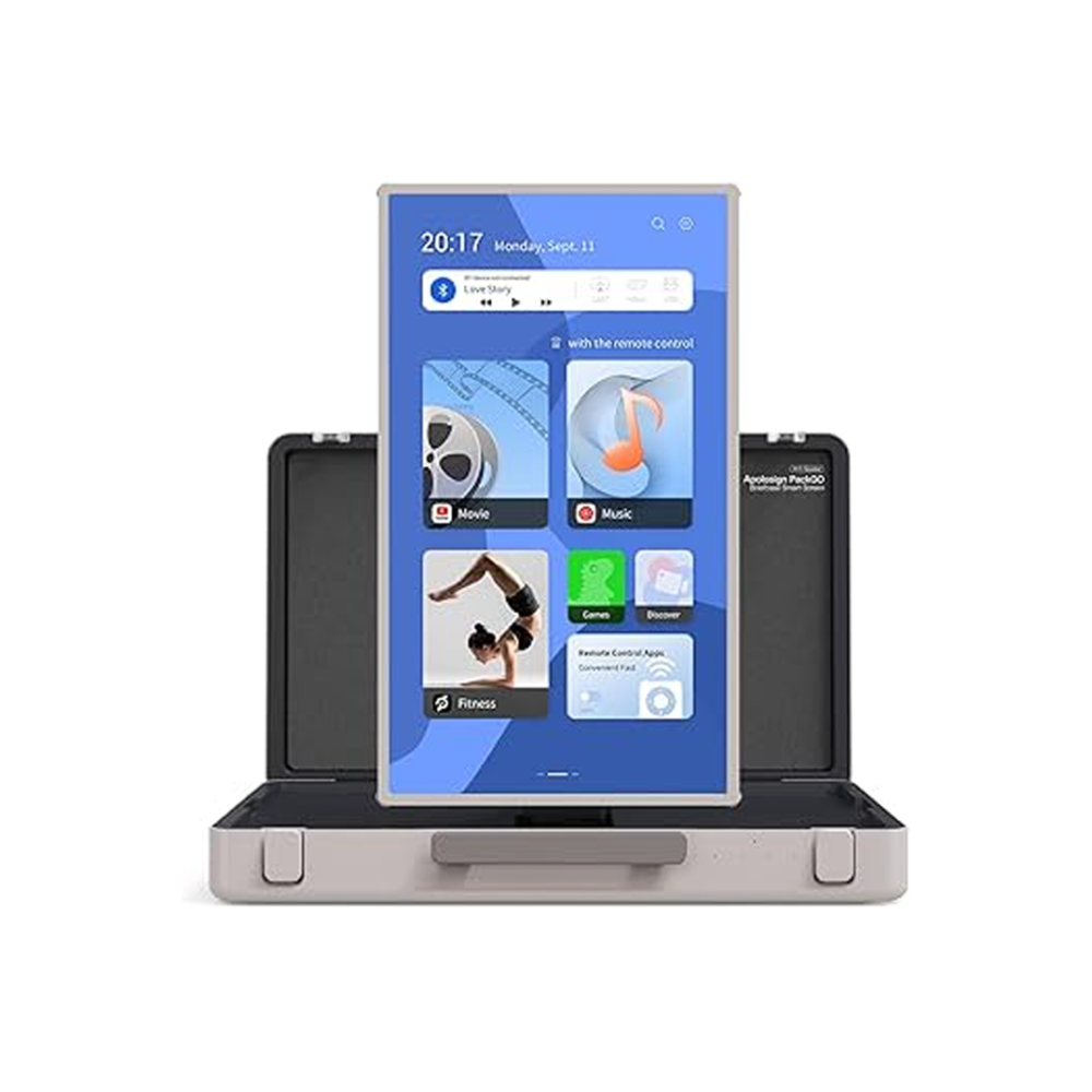 AP2718T Android 27-Inch Portable Entertainment System, Compact Suitcase Design Smart TV, Android OS, Bluetooth 3D Speakers, Built-in Battery 6H, Briefcase Screen Perfect for Travel & Outdoor Parties - Image 2