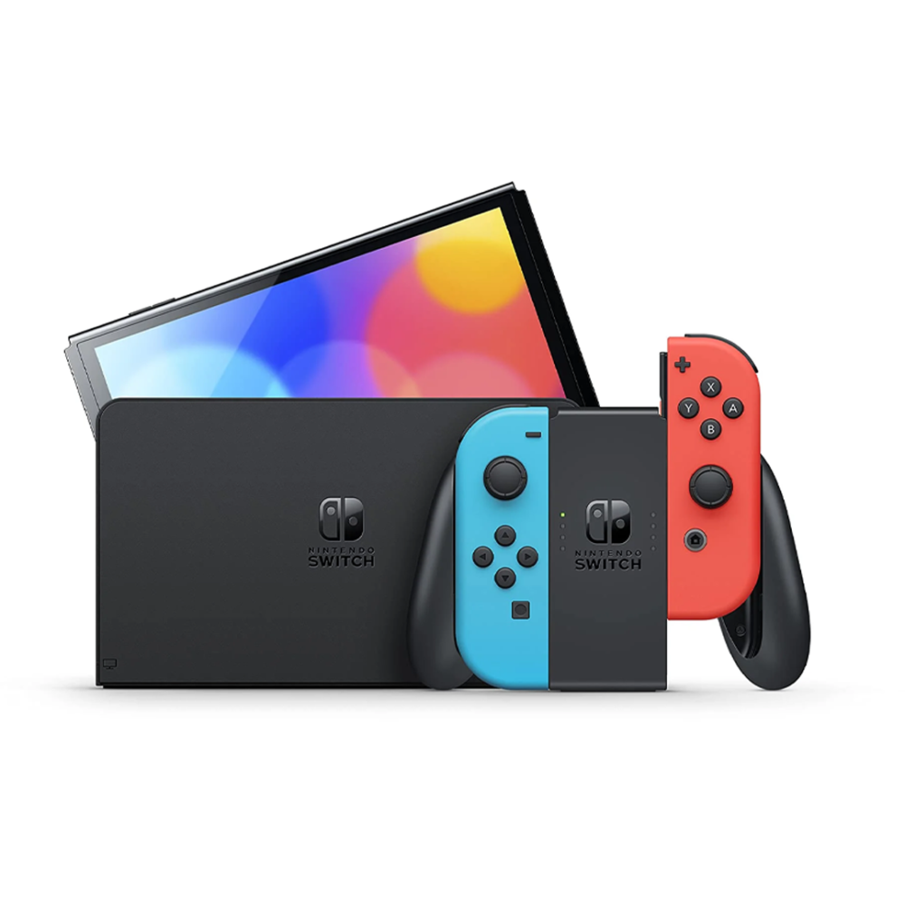 NINTENDO SWITCH OLED CONSOLE WITH BLUE-RED JOY-CON - Image 2